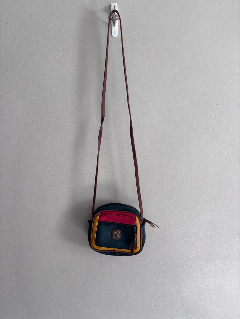Vintage Carroll Reed Small Colorblock Crossbody Bag